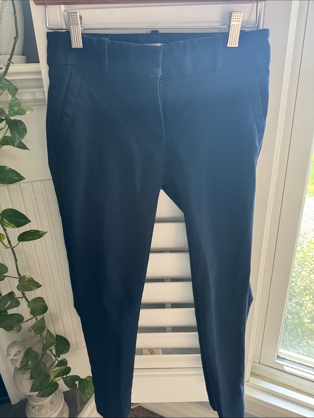 LOFT Dark Navy Slim Ankle Chinos